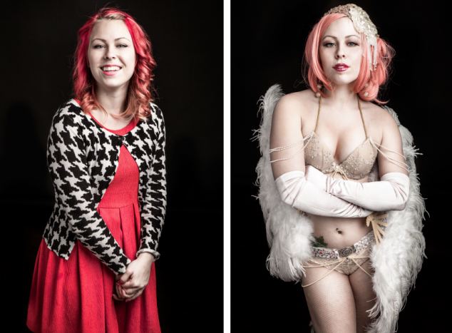 'Burlesque' performers in and out of costume, America - Sep 2014
