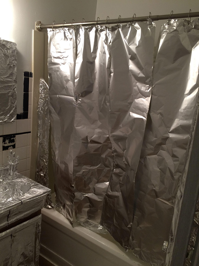 tin foil roommate prank