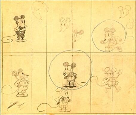34-The-early-Micky-Mouse-drawing-by-Walt-Disney