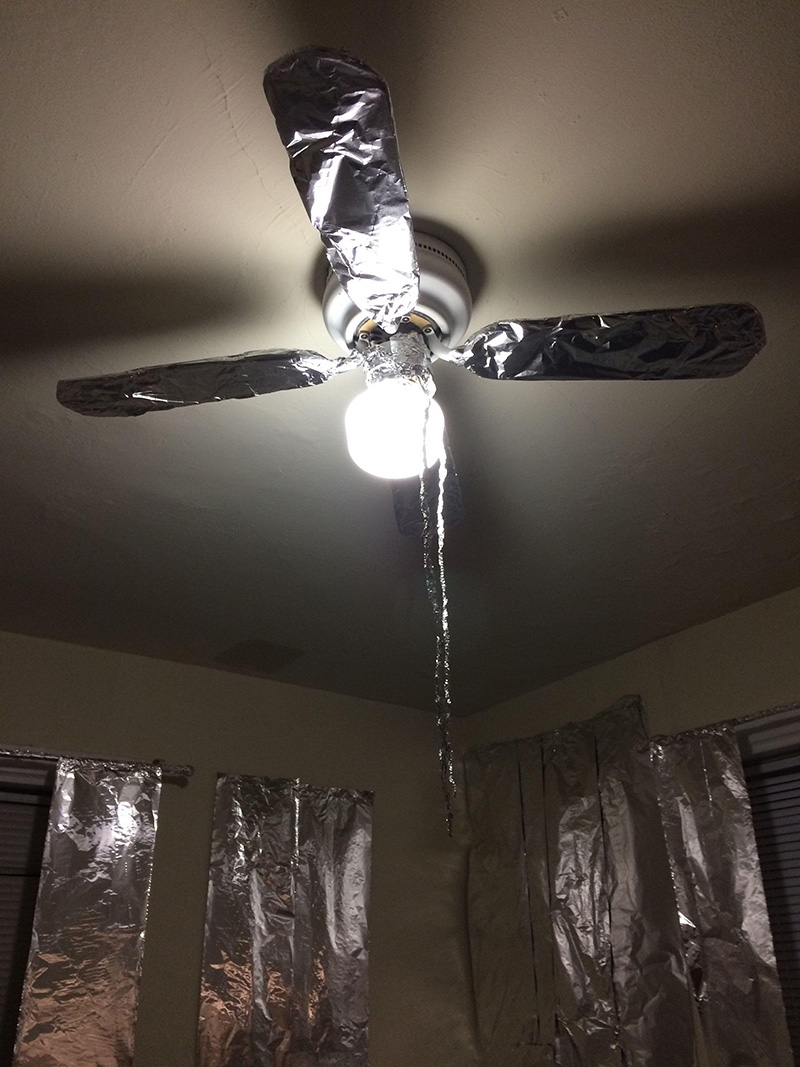 tin foil roommate prank