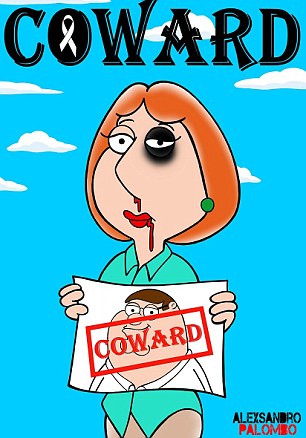 AleXsandro Palombo, a contemporary artist and activist, decided to create the striking art including Lois from Family Guy