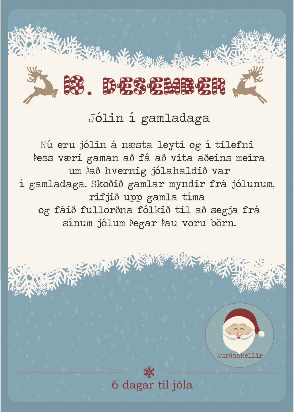 Ein blaðsíða - jóladagatal