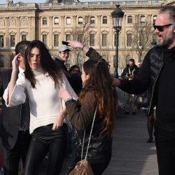 Kendall Jenner is attacked by a fan while visiting Lovelock Bridge **USA ONLY**