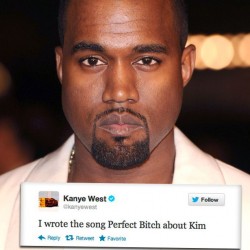 Kanye West tweets that he has written a song for Kim Kardashian