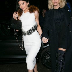 Khloe Kardashian and Kylie Jenner arrive to event in West Hollywood