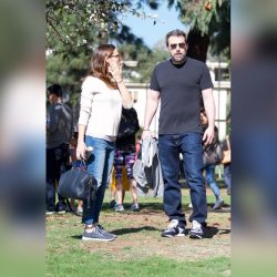 Ben Affleck and Jennifer Garner reunite for their son’s basketball game