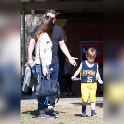 Ben Affleck and Jennifer Garner reunite for their son’s basketball game
